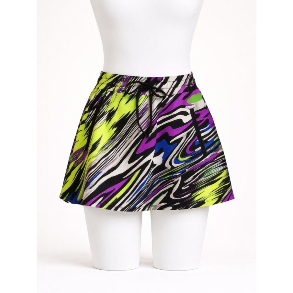 Fabletics Abstract Print Athletic Skirt w/Zipper Pockets Size Medium EUC